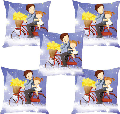

Sleep Nature's Abstract Cushions Cover(Pack of 5, 40.63 cm*40.63 cm, Multicolor)