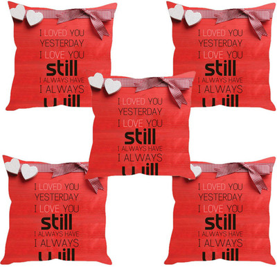 

Sleep Nature's Abstract Cushions Cover(Pack of 5, 40.63 cm*40.63 cm, Multicolor)