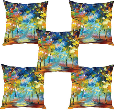 

Sleep Nature's Abstract Cushions Cover(Pack of 5, 40.63 cm*40.63 cm, Multicolor)