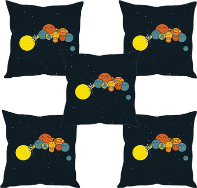 

Sleep Nature's Abstract Cushions Cover(Pack of 5, 30.63 cm*30.63 cm, Multicolor)