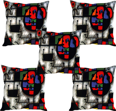 

Sleep Nature's Abstract Cushions Cover(Pack of 5, 30.63 cm*30.63 cm, Multicolor)