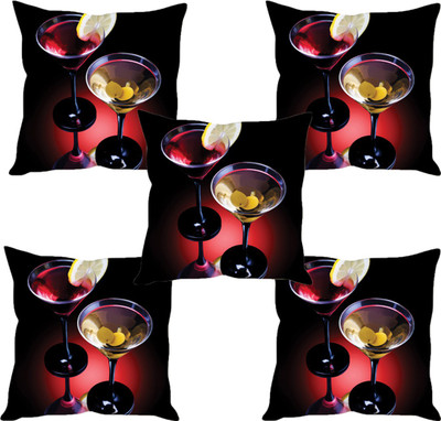 

Sleep Nature's Abstract Cushions Cover(Pack of 5, 30.63 cm*30.63 cm, Multicolor)