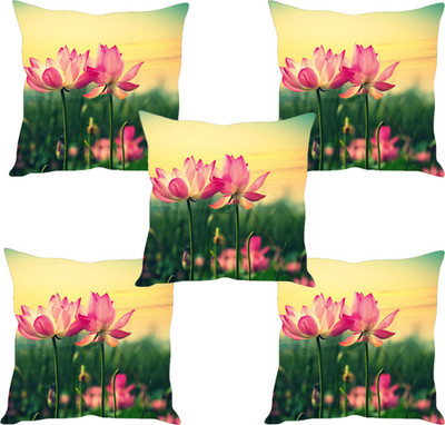 

Sleep Nature's Abstract Cushions Cover(Pack of 5, 30.63 cm*30.63 cm, Multicolor)