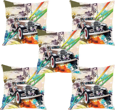 

Sleep Nature's Abstract Cushions Cover(Pack of 5, 40.63 cm*40.63 cm, Multicolor)