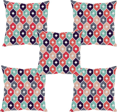 

Sleep Nature's Abstract Cushions Cover(Pack of 5, 30.63 cm*30.63 cm, Multicolor)