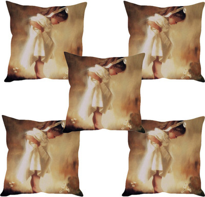 

Sleep Nature's Abstract Cushions Cover(Pack of 5, 40.63 cm*40.63 cm, Multicolor)
