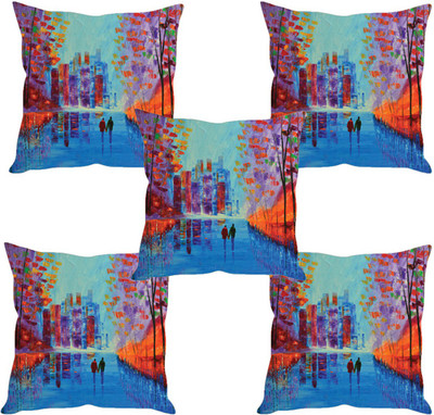 

Sleep Nature's Abstract Cushions Cover(Pack of 5, 30.63 cm*30.63 cm, Multicolor)