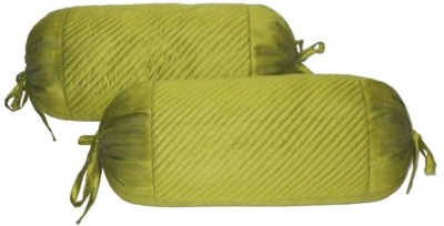 Stuff N' Fluff Polyester Bolsters Cover(Pack of 2, 40 cm*75 cm, Green)