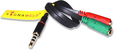 

Signaweld Dual Shielded Premium Quality Mic & Headset aux Jack / 461sag2av-o4Y / 0.009 Meter Headphone Adapter(DVD, Black, Green:Red)