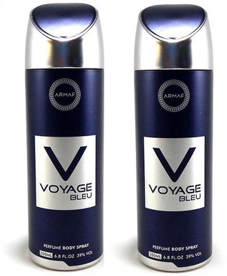 

Armaf VOYAGE BLEU Body Spray - For Men(400 ml, Pack of 2)