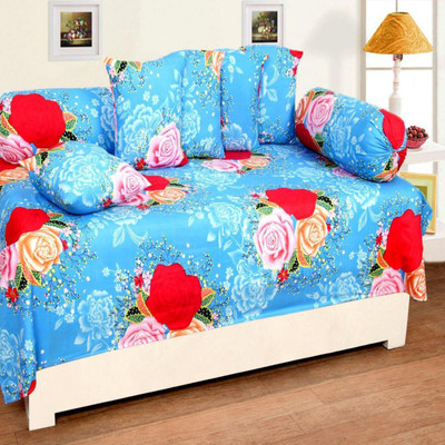 INDIANONLINEMALL Polycotton Floral Diwan Set available at flipkart for Rs.385