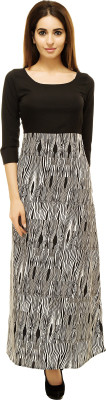 adyuth Women Maxi Black Full Length Dress