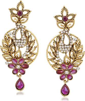 

VK Jewels Flower and Leaf Alloy Drop Earring