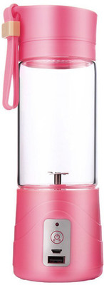 

VibeX ™ USB Juicer Cup, Portable Juice Blender and Mixer, Pawaca 380ml Personal Size Electric Rechargeable Mixer Juicer Cup 380 ml Shaker(Pack of 1, Pink)