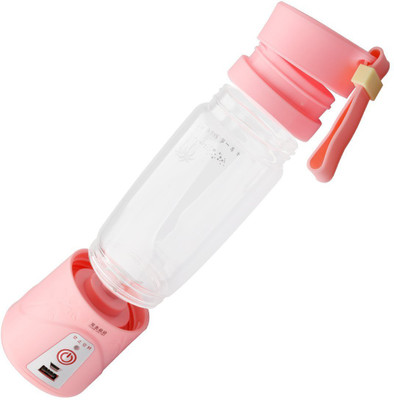 

VibeX ™ Portable Travel Fruit Blender USB Juicer Cup 380 ml Shaker(Pack of 1, Pink)