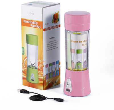 

VibeX ™ Mini USB Electric Juicer , Portable 380ml Blender Drink Bottle Smoothie Maker Ice Crusher 380 ml Shaker(Pack of 1, Pink)
