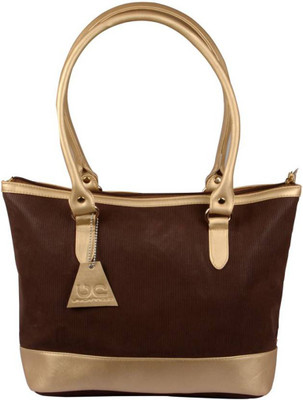 Uni Carress Hand-held Bag(Gold, Brown), Brown;gold