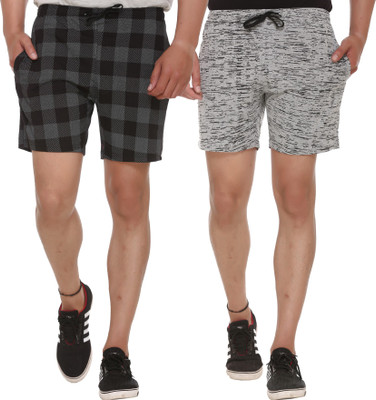 

Shaun Short For Boys Casual Printed Cotton(Multicolor, Pack of 2, Black;grey