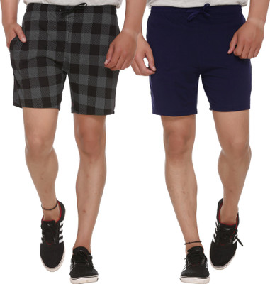 

Shaun Short For Boys Casual Printed Cotton(Multicolor, Pack of 2, Black;dark blue