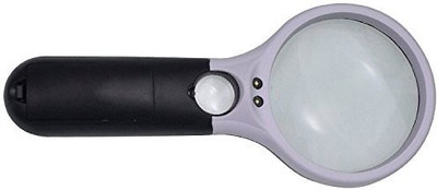 

Sukot Magnifier 45x 3x Handheld Magnifier Reading Magnifying 3 LED Light 75mm(Black & White)