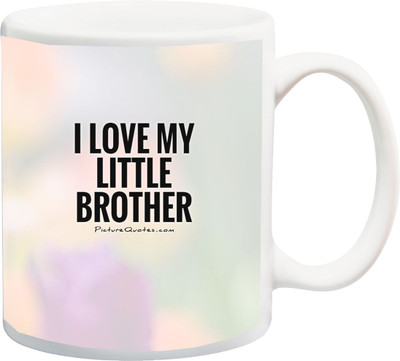 

ME&YOU Raksha Bandhan Gift for Brother/ Bro/ Bhai; I Love My Little Brother Printed Ceramic Mug(325 ml), Multicolor