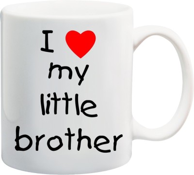 ME&YOU Raksha Bandhan Gift for Brother/ Bro/ Bhai; I Love My Little Brother Printed Ceramic Coffee Mug(325 ml)