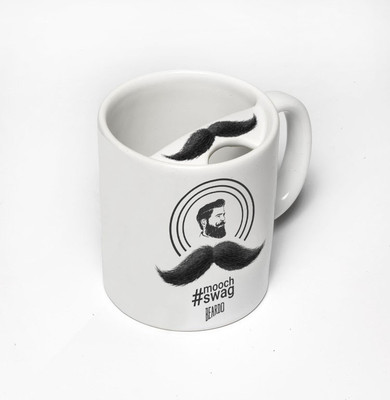 

Beardo Mooch Swag Coffee/Tea (Protect the Stache) Ceramic Mug(350 ml), White
