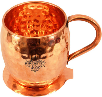 

IndianArtVilla IAV-CCB-BW-199 Copper Mug(530 ml), Brown