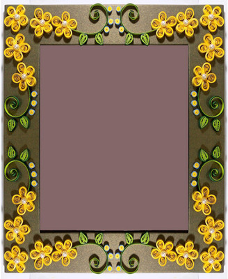 

TiaCrafts Paper Crafts Photo Frame(Gold, 1 Photos)