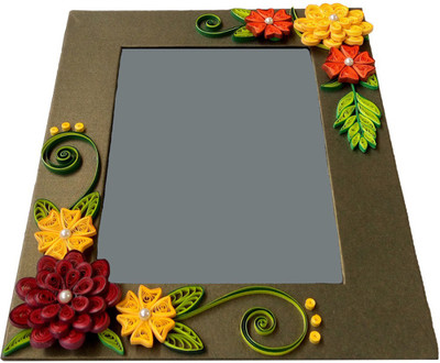 

TiaCrafts Paper Crafts Photo Frame(Gold, 1 Photos)