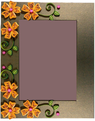 

TiaCrafts Paper Crafts Photo Frame(Gold, 1 Photos)
