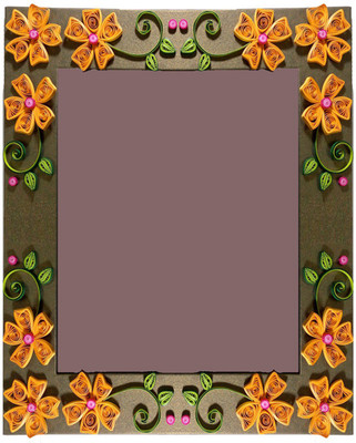 

TiaCrafts Paper Crafts Photo Frame(Gold, 1 Photos)
