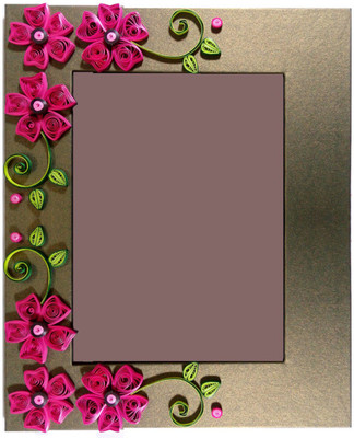 

TiaCrafts Paper Crafts Photo Frame(Gold, 1 Photos)