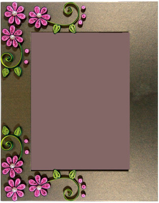 

TiaCrafts Paper Crafts Photo Frame(Gold, 1 Photos)