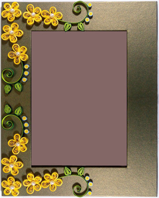 

TiaCrafts Paper Crafts Photo Frame(Gold, 1 Photos)