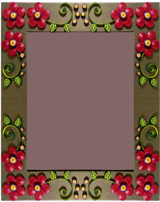 

TiaCrafts Paper Crafts Photo Frame(Gold, 1 Photos)