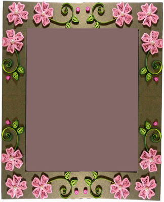

TiaCrafts Paper Crafts Photo Frame(Gold, 1 Photos)