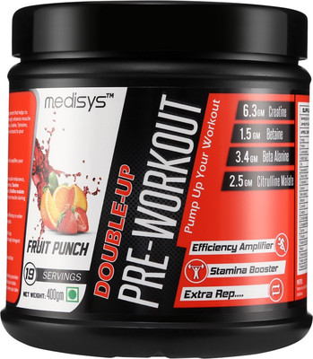 

Medisys Double-UP Pre-Workout-Fruit Punch BCAA(400 g, Fruit Punch)