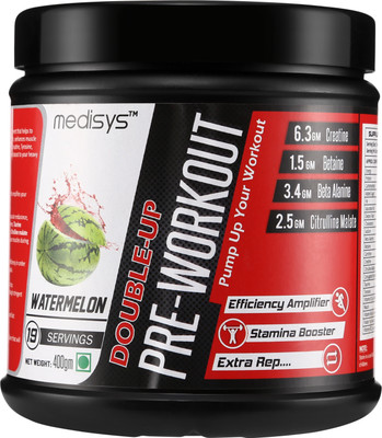 

Medisys Double-UP Pre-Workout-Watermelon - BCAA(400 g, Watermelon)