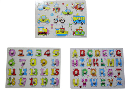 

Hnt Kids alphabet number and transport puzzle(57 Pieces)
