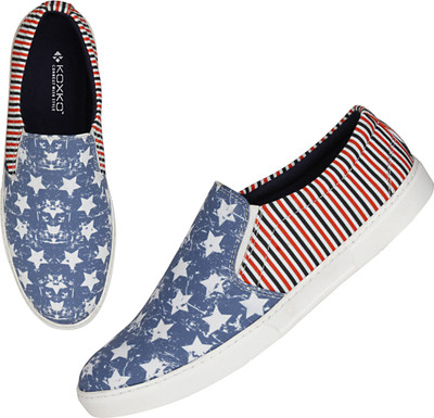 

Koxko Elegent Slip On Sneakers For Men(Multicolor, Blue