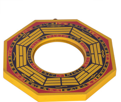 

Vyne Feng Shui Bagua Mirror Convex for positive energy Decorative Showpiece - 12 cm(Wooden, Multicolor)