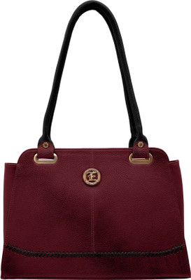 

JFL-Jewellery For Less Women Formal Maroon Genuine Leather Shoulder Bag