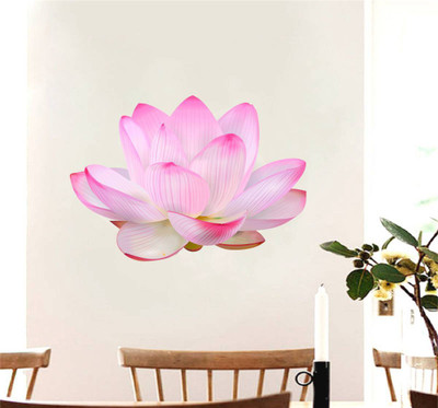 rawpockets 1 cm Divine Lotus Flower Self Adhesive Sticker(Pack of 1)