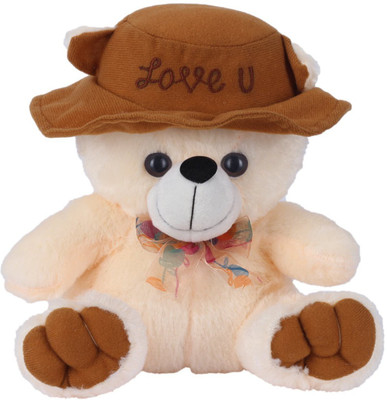 

Deals India Cap Teddy with Love You Stuffed Soft Toy Gift, Cream (9-inch) - 22 cm(Multicolor)