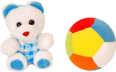 Deals India Combo of Mini Ball and Mini Teddy - 12 cm(Multicolor) available at flipkart for Rs.199