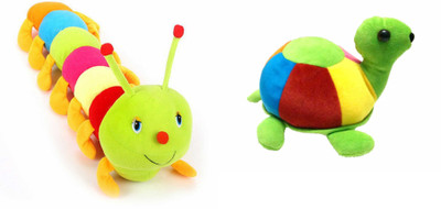 

Deals India Caterpillar (55cm) and Tortoise (6.7 inch ) combo (set of 2) - 55 cm(Multicolor)