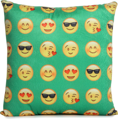 

Deals India Green printed smiley cushion 35cm - 35 cm(Green)