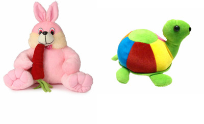 

Deals India Bunny With Carrot (35cm) and Tortoise (6.7 inch ) combo (set of 2) - 35 cm(Multicolor)