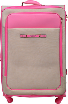 

pragee EXCLUSIVE STYLISH PRINTED TROLLEY BAG Check-in Luggage -  inch(Pink